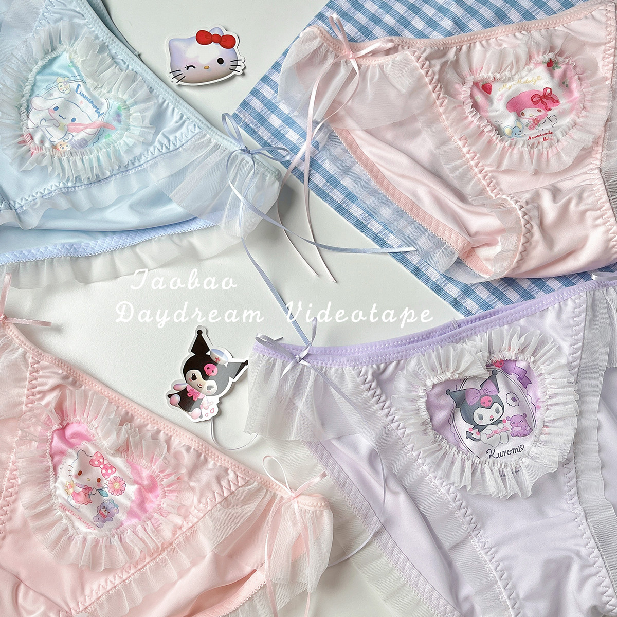 萌萌小库~日系少女可爱洛丽塔纯欲性感蝴蝶结丝带内裤高开叉kitty,女士内衣/男士内衣/家居服,女三角裤,淘宝优惠券,粉丝福利购,淘宝优惠卷