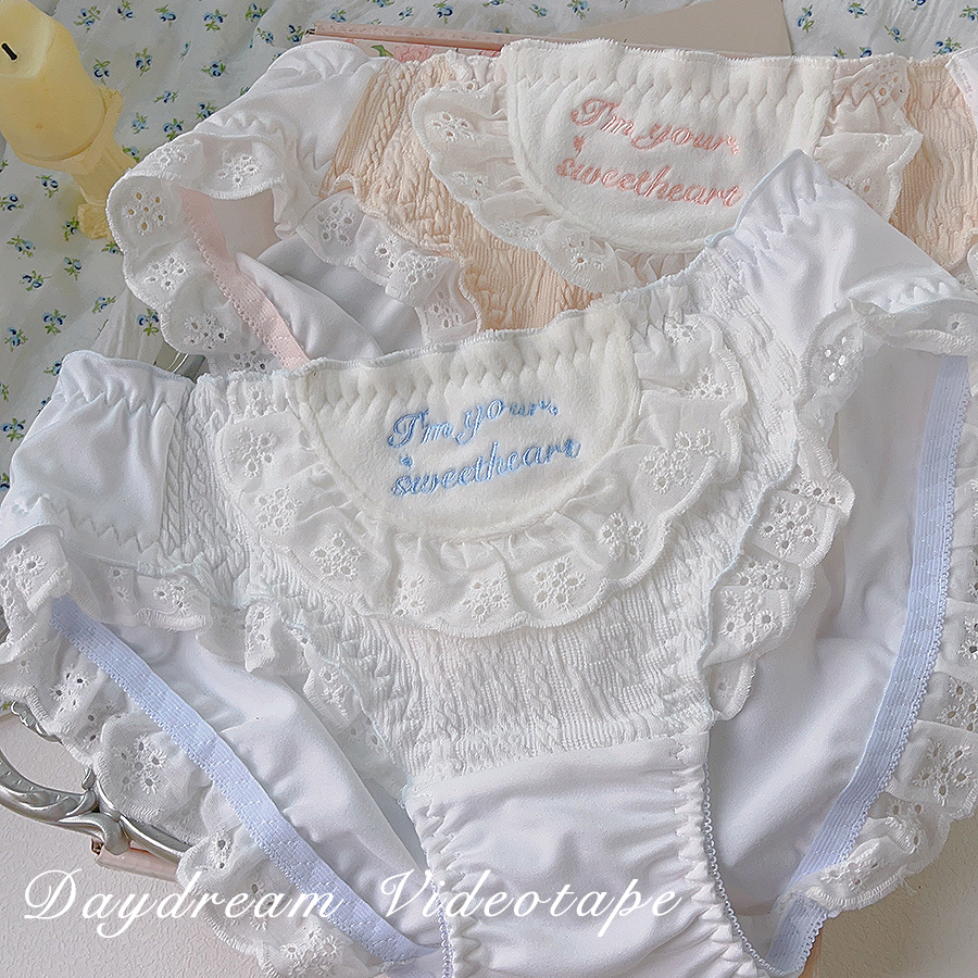 日系精致刺绣lolita纯欲甜美内裤