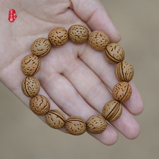 天然桃木桃核手链女儿童吓惊防身护符男款手串野生小桃胡文玩佛珠
