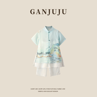 儿童男童夏季套装男宝薄款古装小男孩中国风国学服