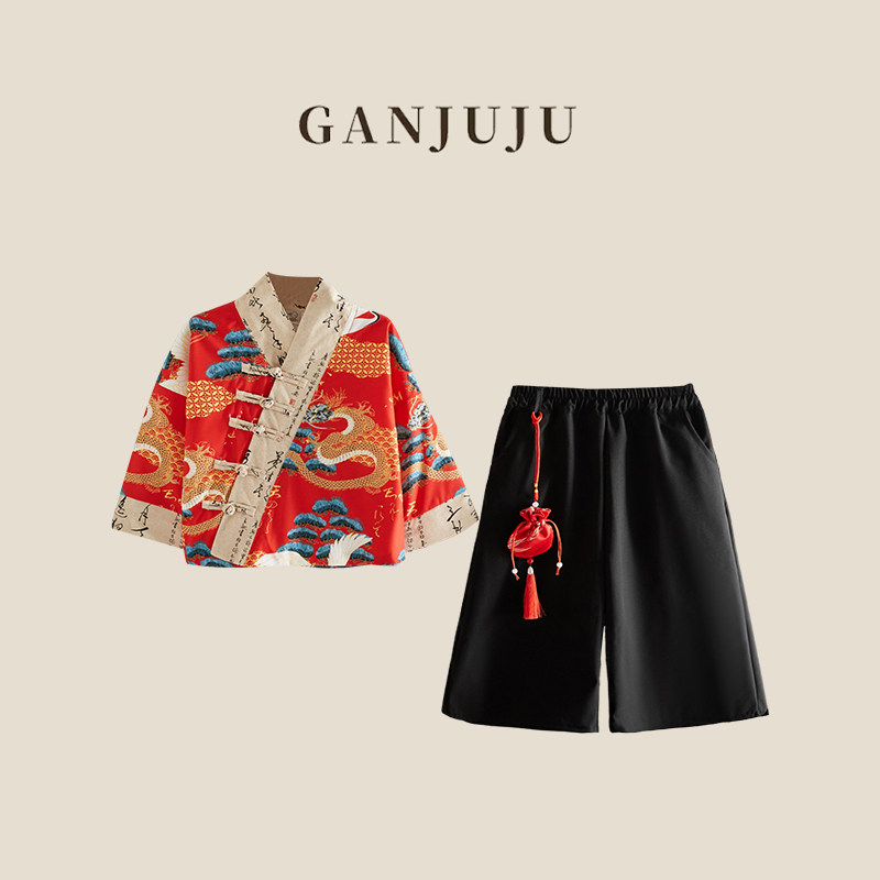 新中式汉服男童春秋款2025新款唐装套装儿童日常国风古装薄款男孩,童装/婴儿装/亲子装,汉服,淘宝优惠券,粉丝福利购,淘宝优惠卷