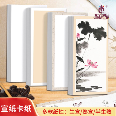 宣纸卡纸长方形半生熟国画卡纸