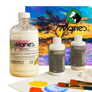 丙烯调和液稀释剂100ml稀释液500ml流体画助流剂亮光剂哑光保护diy数字油画丙烯画工具调和剂