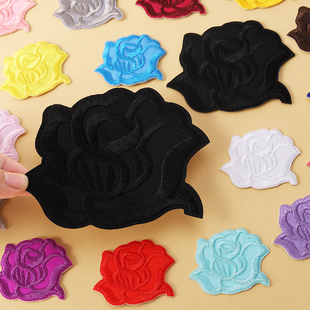 刺绣花朵布贴特大号羽绒服补丁贴自粘免缝补衣服破洞无痕修复贴花