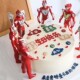 超人英雄男孩生日蛋糕装 饰摆件来自奥特曼天团 祝福语烘焙插件