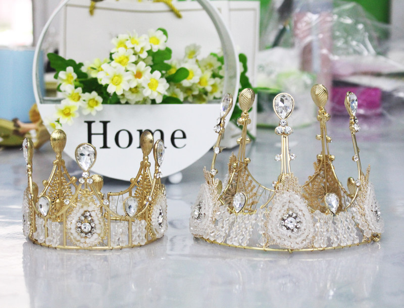 婚礼新娘配饰奢华复古蕾丝款水钻皇冠头饰生日蛋糕装饰烘焙摆件,节庆用品/礼品,节日装扮用品,淘宝优惠券,粉丝福利购,淘宝优惠卷