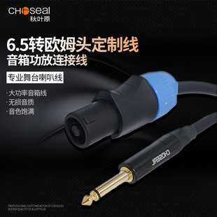 秋叶原6.5转欧姆头音箱线大二芯6.35公对欧姆插头舞台音频线四芯专业航空接头NL4FC功放音响喇叭连接线订制款
