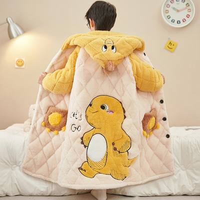 2025新款奶龙三层夹棉睡衣儿童