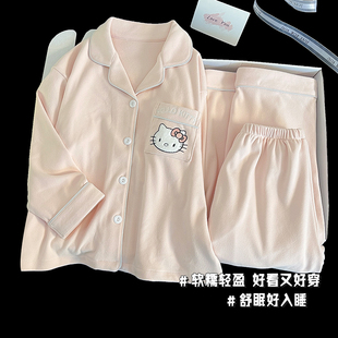 hellokitty女童睡衣儿童德绒长袖秋冬套装女孩家居服冬天2025新款