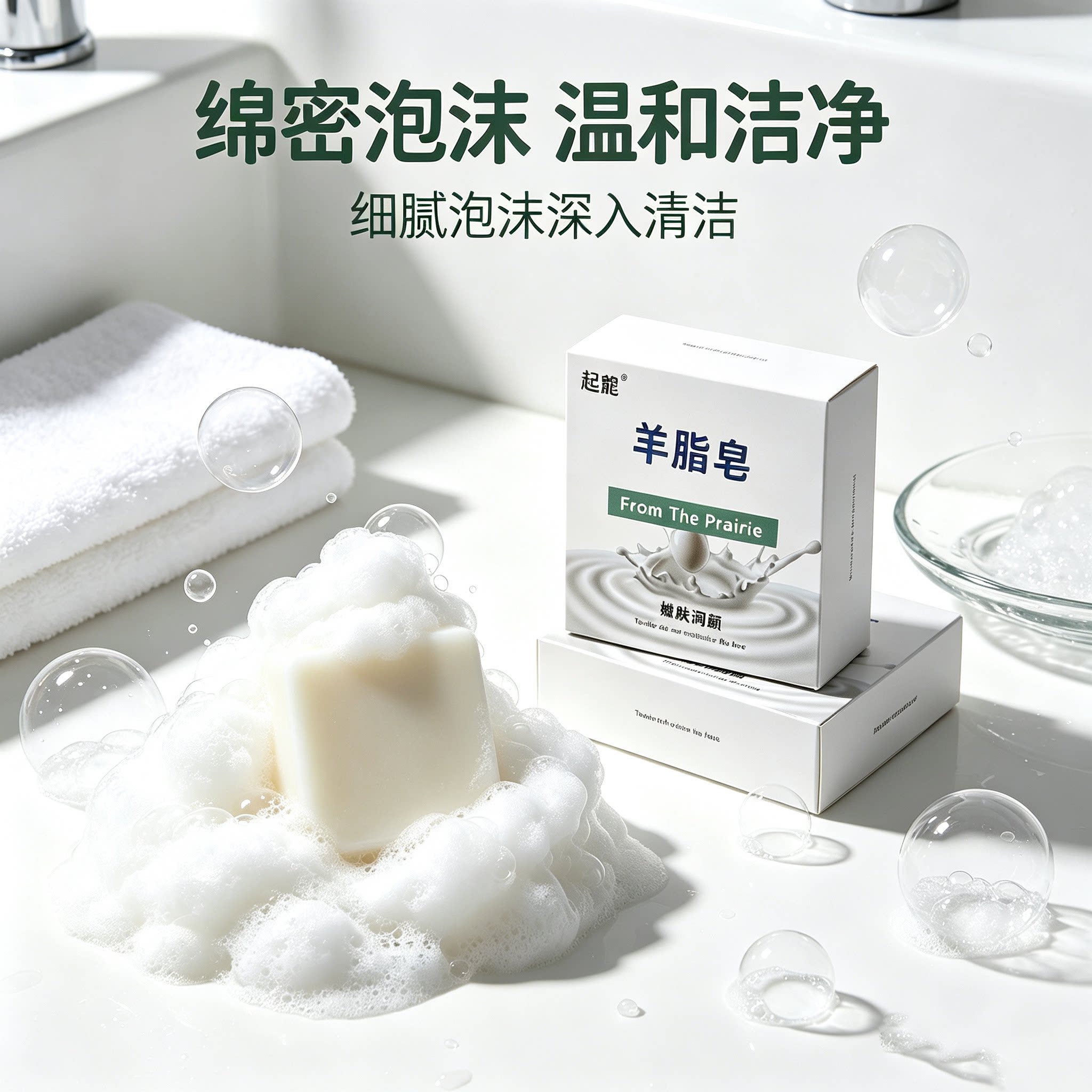 羊脂皂嫩肤润颜洁面香皂温和清洁滋润保湿男女通用图片