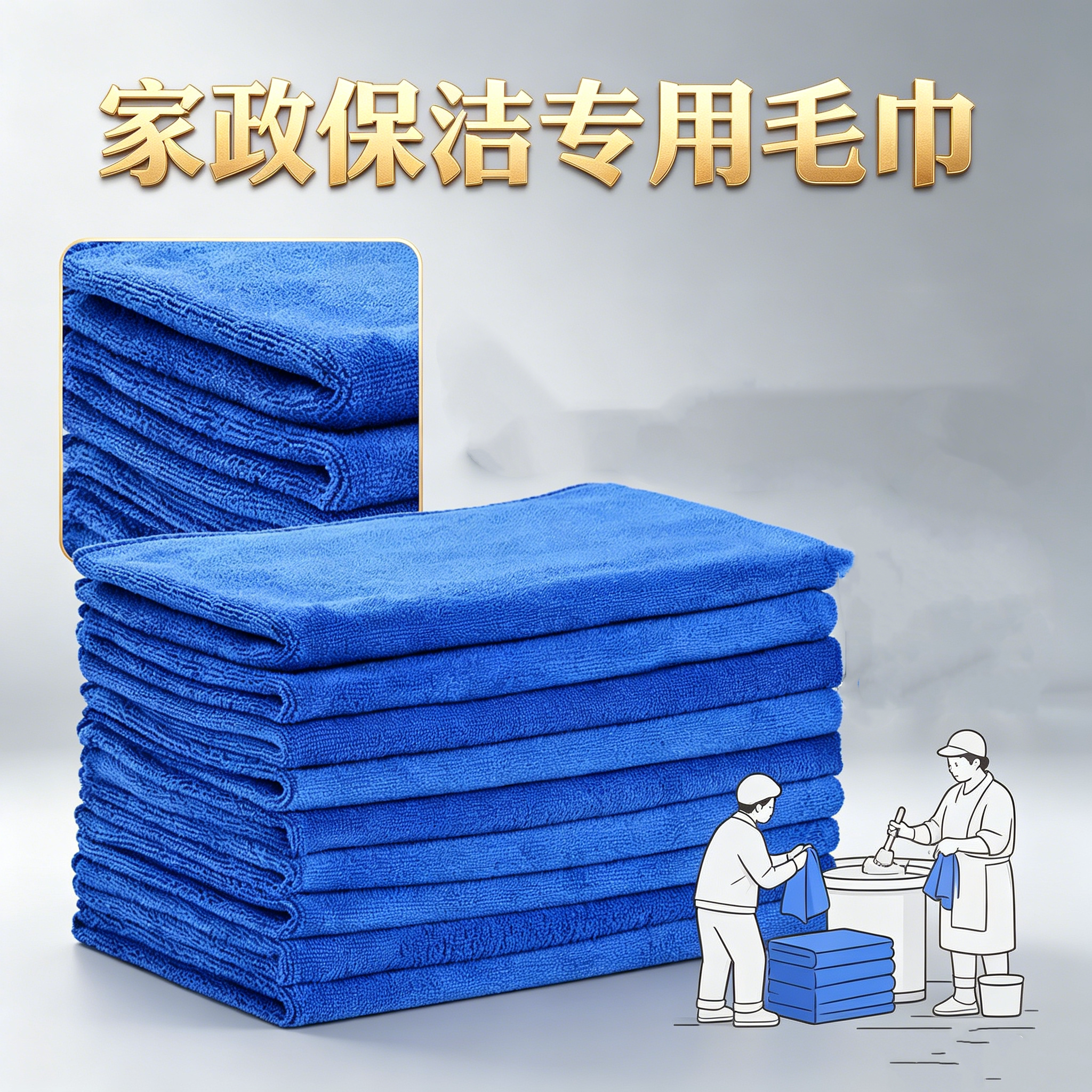 家政毛巾抹布家用保洁专用清洁吸水不掉毛加厚洗车擦玻璃地板厨房