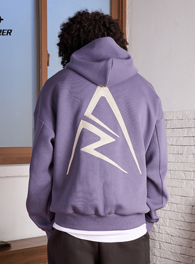 里夫斯同款准者连帽卫衣男春新款美式复古宽松运动针织套头衫