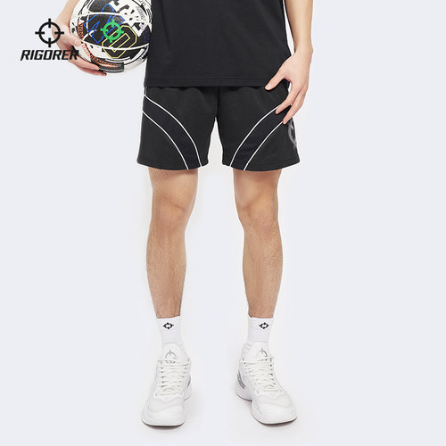 准者针织五分裤透气篮球男