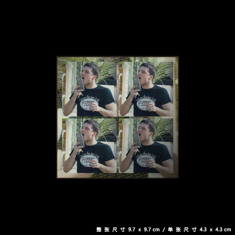 MEMES舔屏表情包 磨砂膜PVC防水DIY贴纸笔记本电脑行李箱手机贴纸