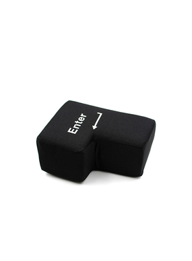 一锤！一个回车！Big enter 超大回车按键 午睡枕 可接电脑USB