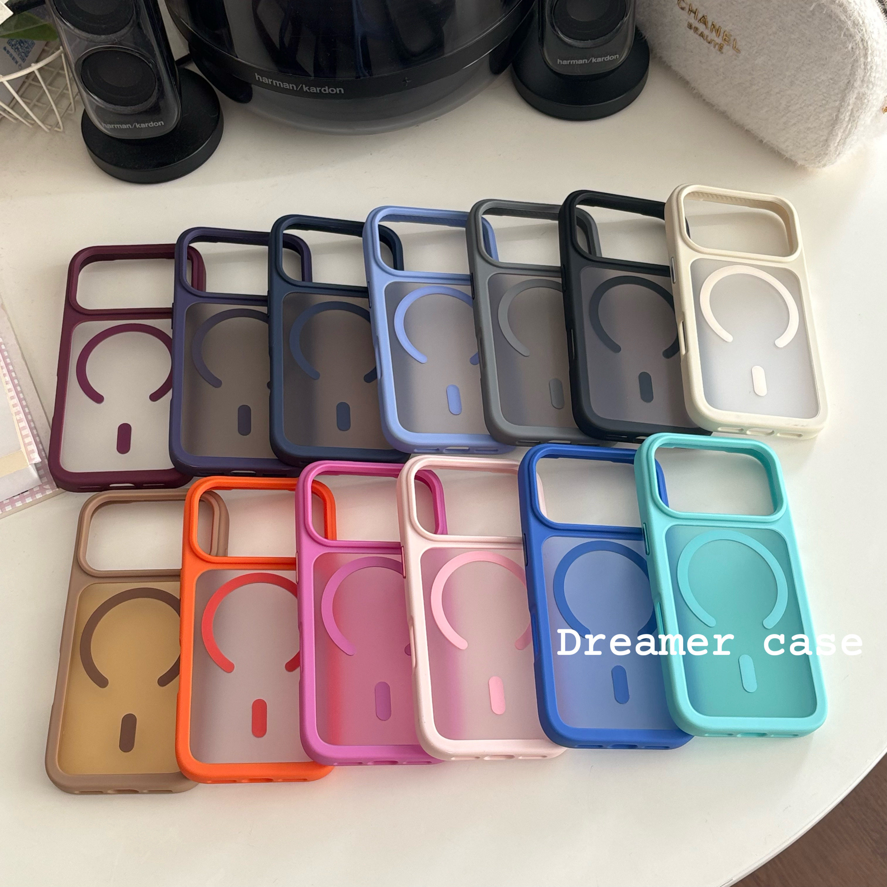 Dreamer｜肤感磨砂磁吸多巴胺手机壳适用苹果18pro Max/17pro亚克力全包软边16pro/15pro防摔保护套14pro图片