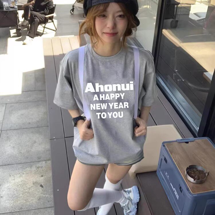 美式潮牌重磅纯棉短袖t恤女2026新款夏季宽松设计感小众半袖上衣