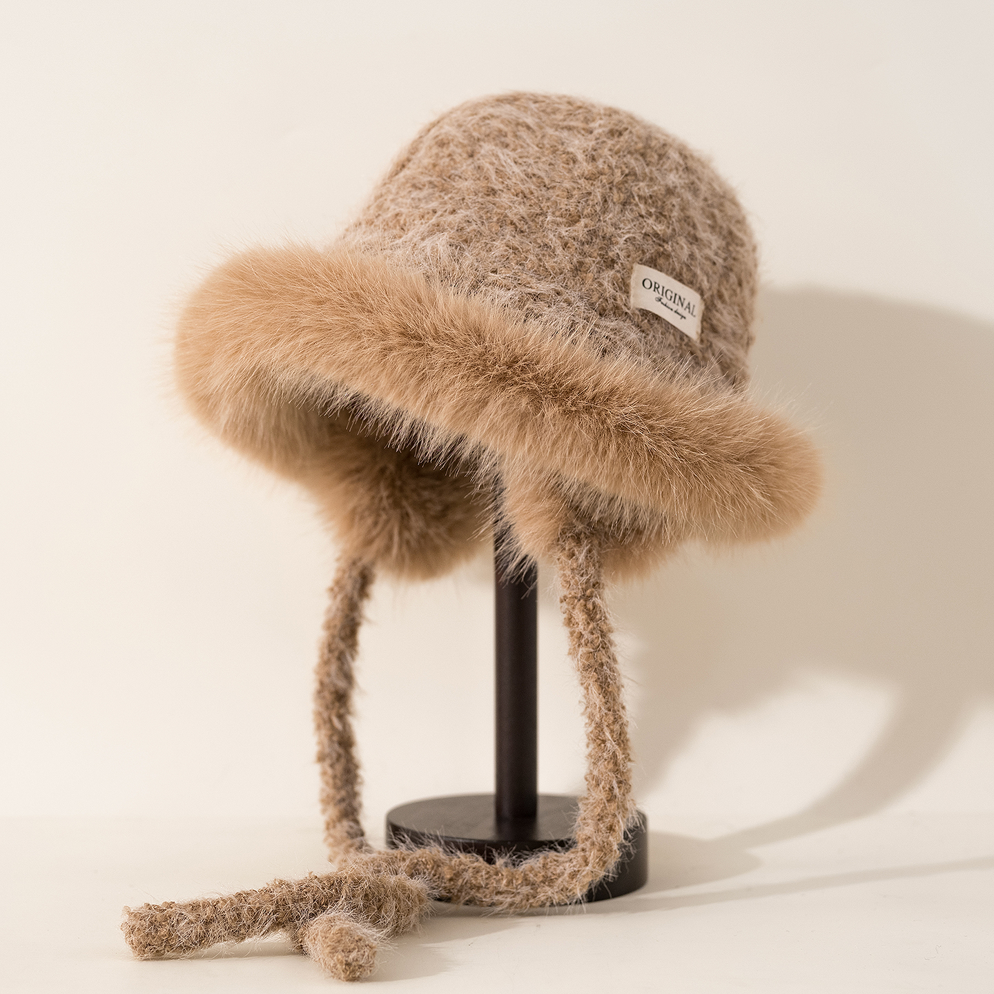 护耳帽渔夫帽女秋冬保暖加绒加厚