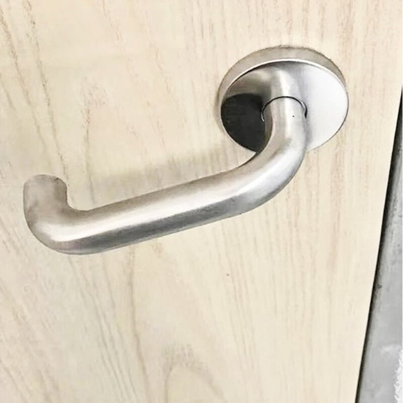 圆管执手加厚拉手柄通道把手消防门锁通用双弯配件防火锁通用型图片