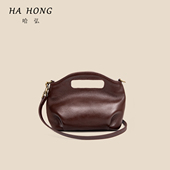 哈弘新款 真皮云朵包植鞣头层牛皮高级感单肩斜挎小包包手提小方包