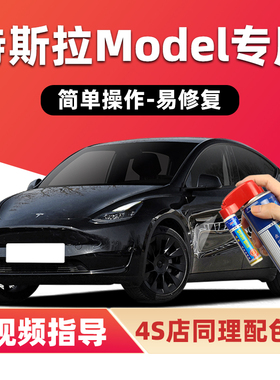 特斯拉补漆笔星空灰黑色modely车漆划痕修复珍珠白色model3自喷漆
