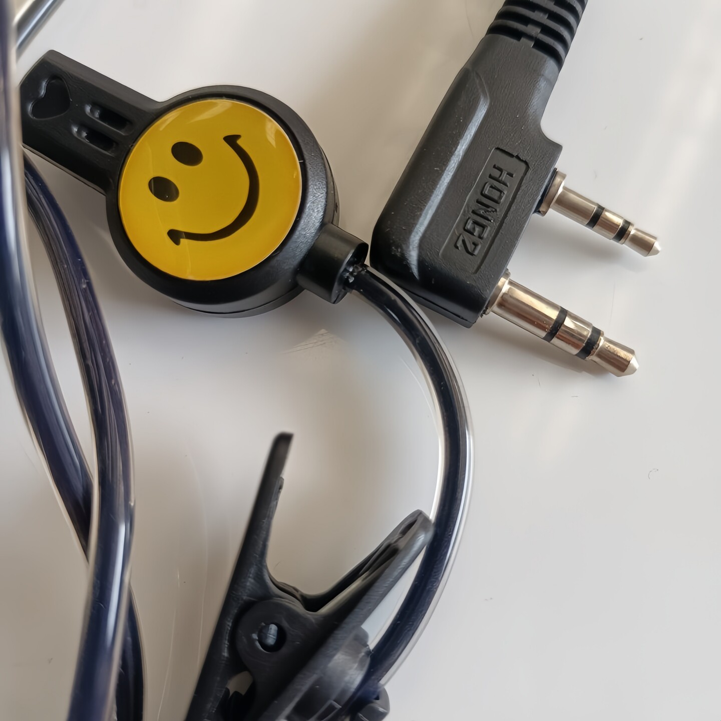 对讲机耳机耳麦旋转听筒耳挂式小机笑脸硅胶线A10型包邮