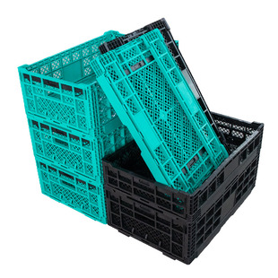 超市水果店摆果框展示架筐加厚塑料折叠筐货架水果筐陈列筐周转筐