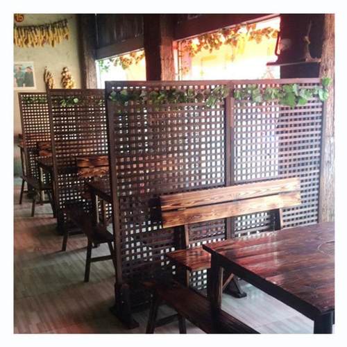 防腐木栅栏户外庭院篱笆围栏花园装饰阳台隔断护栏网格花架爬藤架