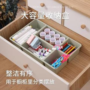 美工区材料收纳盒粉笔盒收纳盒讲台幼儿园教具分类筐抽屉式分格盒
