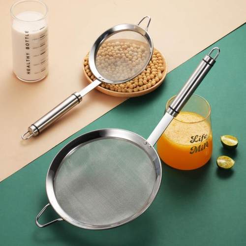 304不锈钢豆浆过滤网超细神器漏勺家用厨房果汁面粉漏滤渣器网筛