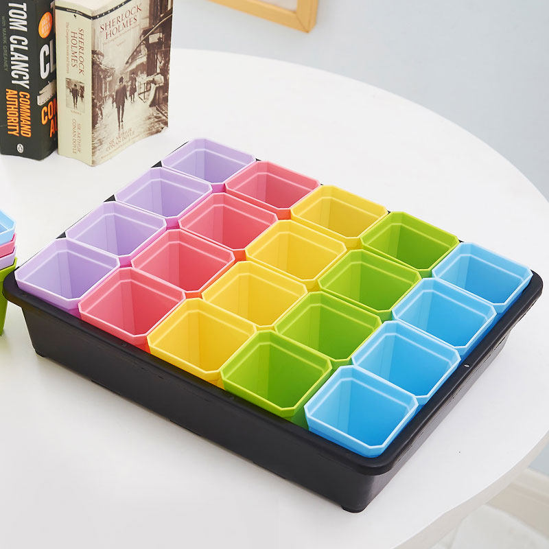 多肉育苗盆加厚小黑方小彩方育苗盘倾盆24格实心托盘恒温闷养盖,鲜花速递/花卉仿真/绿植园艺,花架,淘宝优惠券,粉丝福利购,淘宝优惠卷