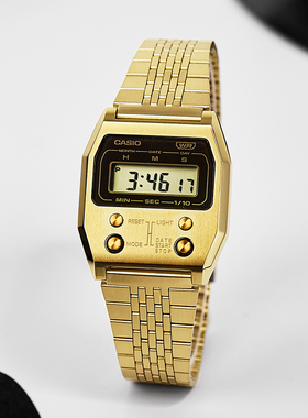 CASIO卡西欧2024新款日韩金色钢带手表女式 A1100G-5