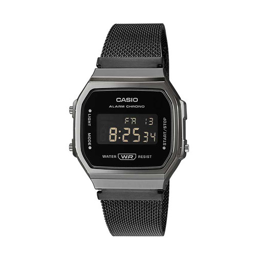 卡西欧反显复古小方块手表男