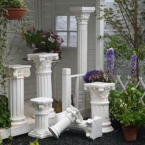 花园欧式罗马柱落地装饰摆件