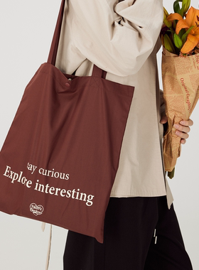 HEARTBECKON 赫贝蔻原创设计帆布包女大容量单肩包通勤简约托特包