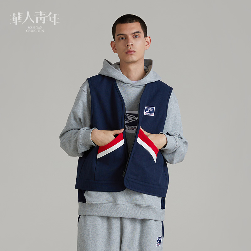 华人青年潮牌工装马甲