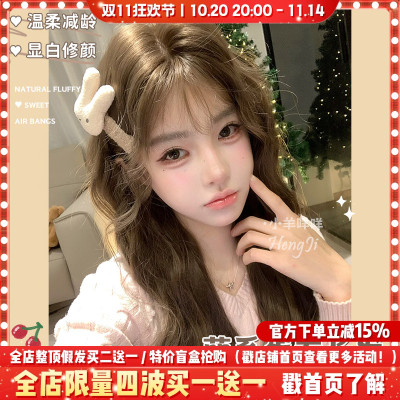 哼唧假发女日常网红蛋蛋卷新款自然甜美逼真全头套式假发