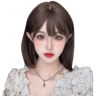 哼唧家假发女夏波波头自然逼真Lolita短发蓬松bobo学生头jk全头套