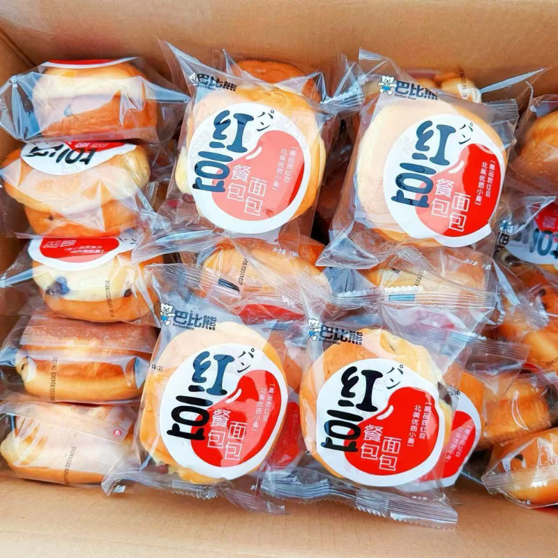 巴比熊红豆馅夹心面包独立包装早餐糕点1500g礼盒装年货礼品批发