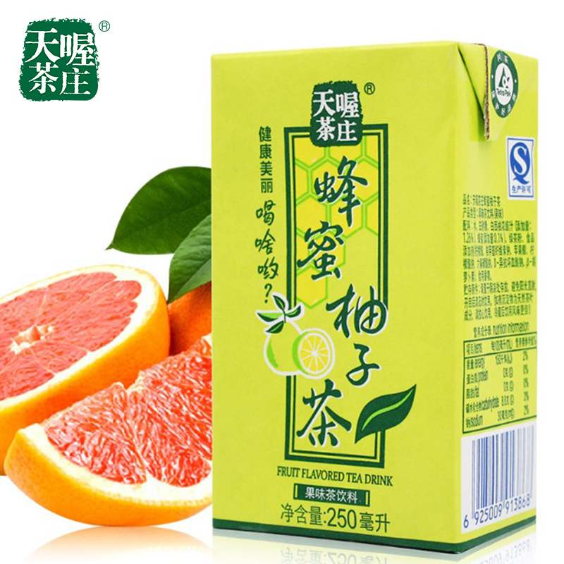 天喔蜂蜜柚子茶饮料250ml*16盒整箱蜜桃汁酸梅汤夏季茶饮料品