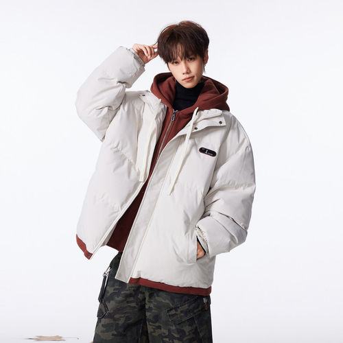 YUXIAN余闲GOODBAI白敬亭1807東崛NOLOGO宽松加厚假两件连帽棉衣