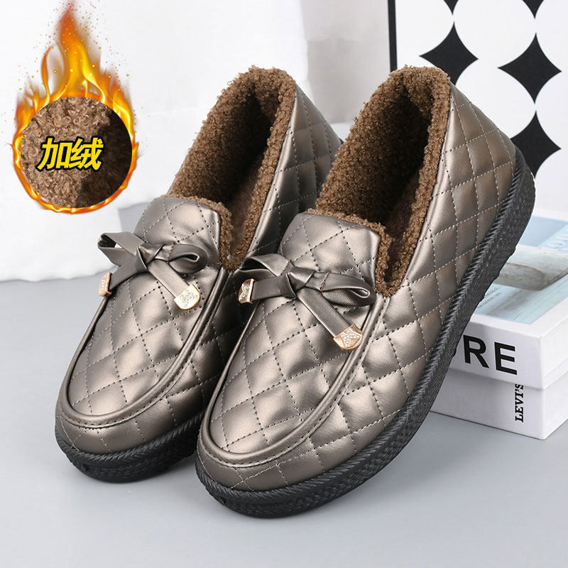 2024新款毛毛鞋女冬季外穿厚底老北京防水妈妈棉鞋加绒保暖豆豆鞋,女鞋,时装靴,淘宝优惠券,粉丝福利购,淘宝优惠卷