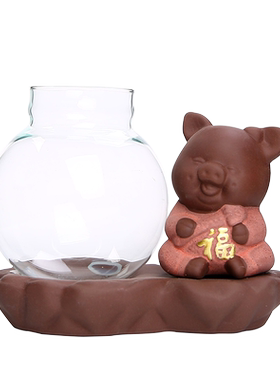 水养玻璃器皿简约现代风招财花瓶