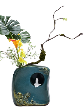 花瓶办公室新中式风酒柜装饰品