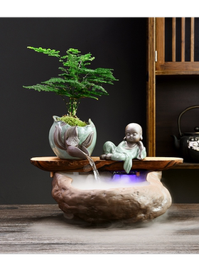 流水器喷泉鱼缸开业礼品工艺摆件