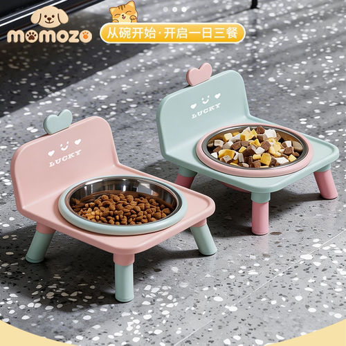 momozo不锈钢猫狗高脚防翻食水碗