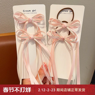 儿童高颜值飘带蝴蝶结头饰女孩古风发饰宝宝汉服发夹女童公主发圈