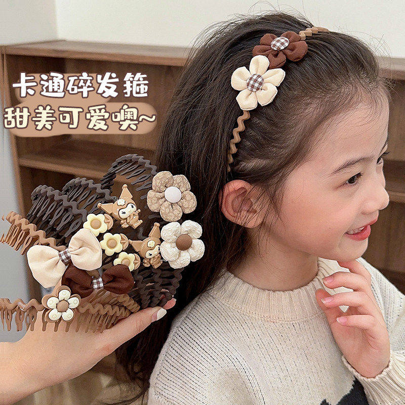 小女孩不伤发头箍2025新款碎发整理神器发卡女童防滑带齿发梳发饰