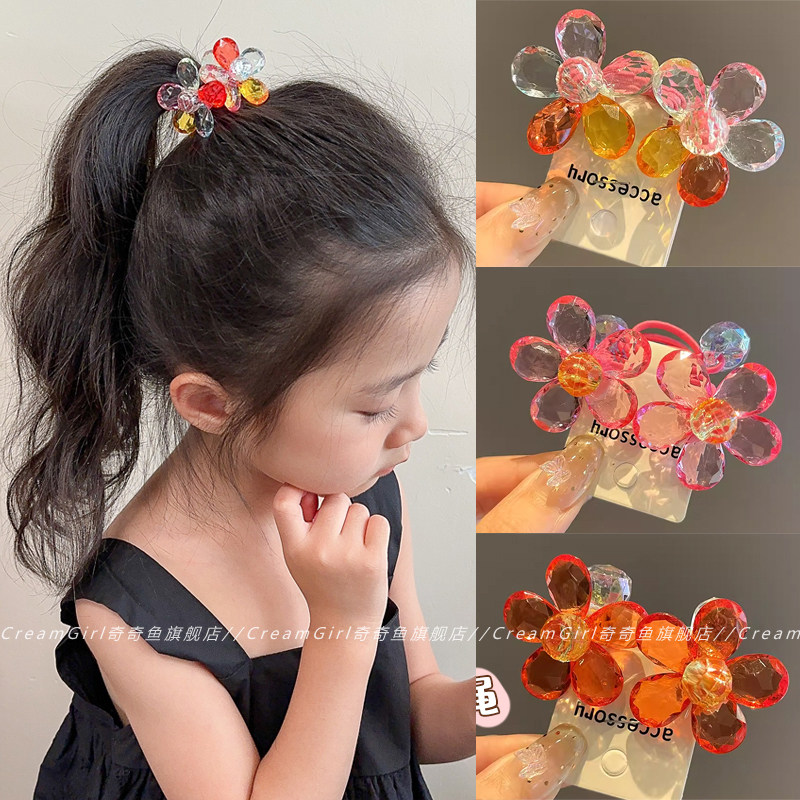 宝宝高弹力水晶花朵皮筋扎头发不伤发小女孩头绳2026新款儿童发绳,童装/婴儿装/亲子装,发饰,淘宝优惠券,粉丝福利购,淘宝优惠卷