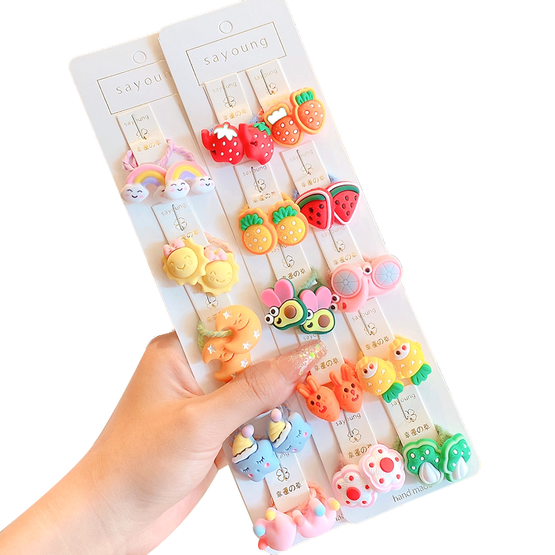 婴儿扎头发绳儿童皮筋扎辫子不伤发宝宝小号拇指发圈女孩头绳头饰